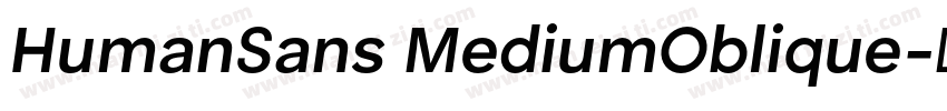 HumanSans MediumOblique字体转换